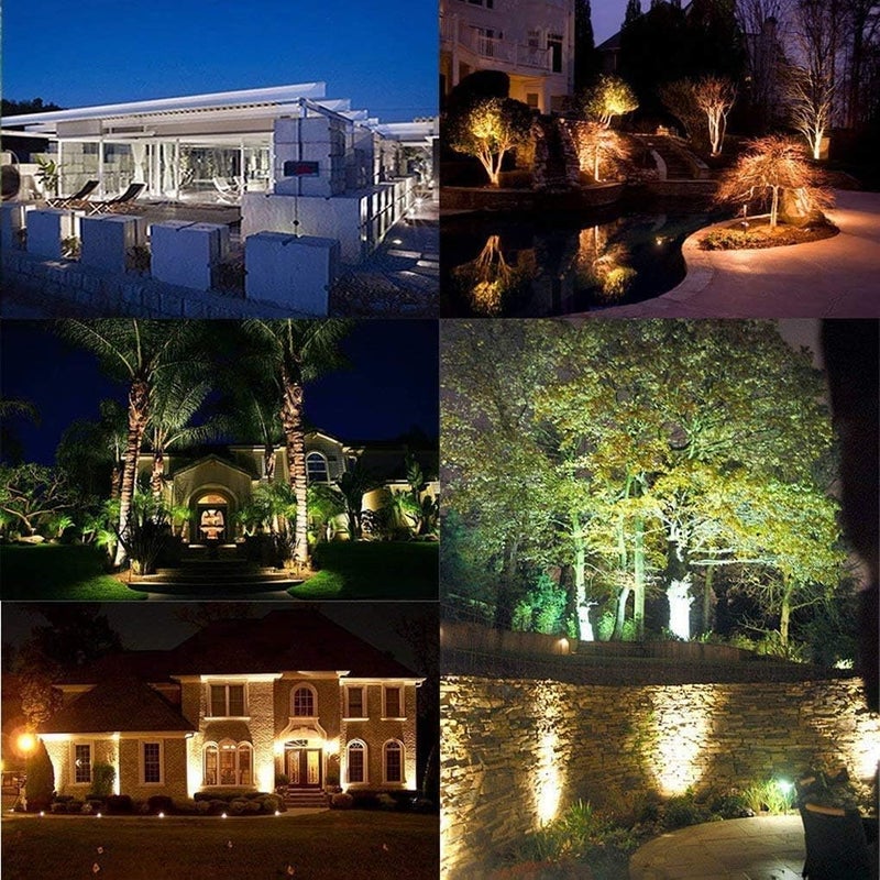 Z_جوده وثقه LED Landscape Lights,5W Outdoor Pathway Garden Yard Spotlight,IP65 Waterproof Garden Floodlight,Outdoor Spotlight with Stake,UL Cord 5-ft with Plug 6500K Daylight White(Pack of 4) - Image 5